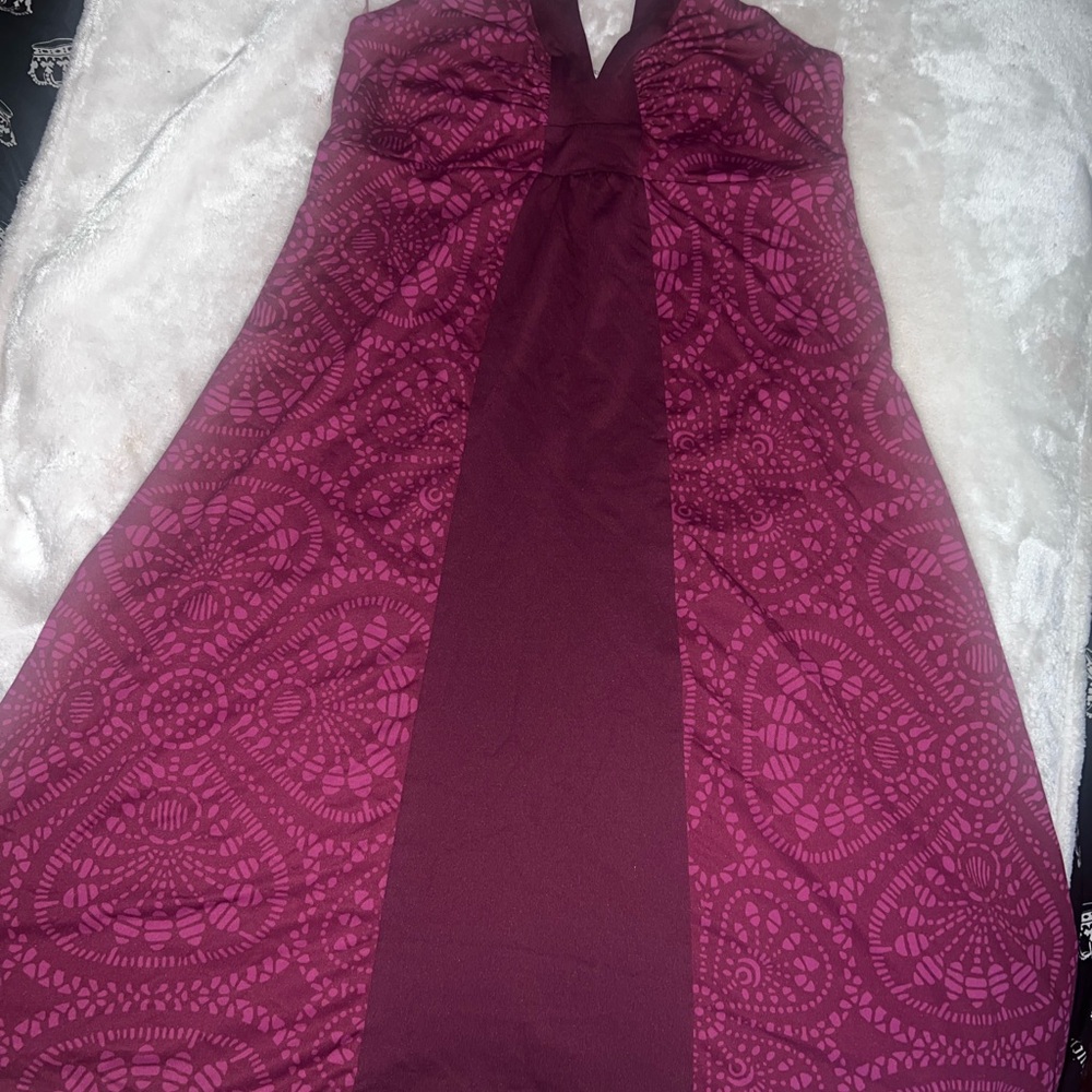 Patagonia Strapless Dress in Rich Burgundy